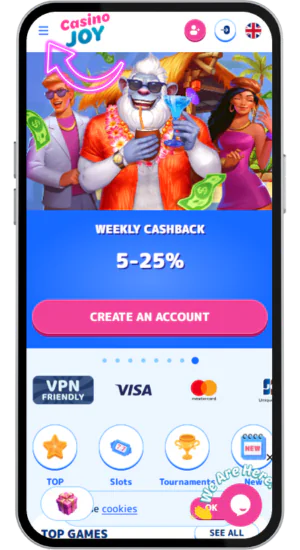 Button in the Menu