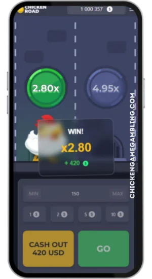 Chicken Road – vundet x2.80 med automatisk udbetaling