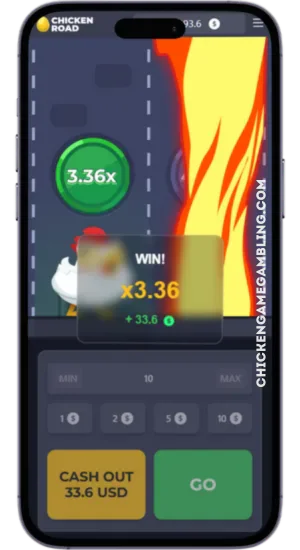 Chicken Road gameplay screen